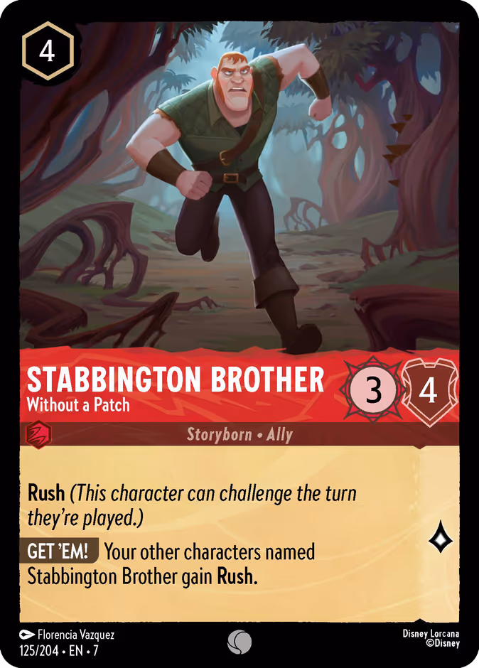 Stabbington Brother - Without a Patch 7-125 Lorcana card