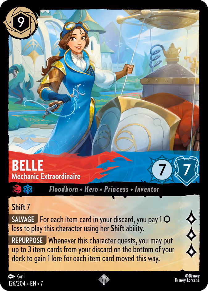 Belle - Mechanic Extraordinaire 7-126 Lorcana card