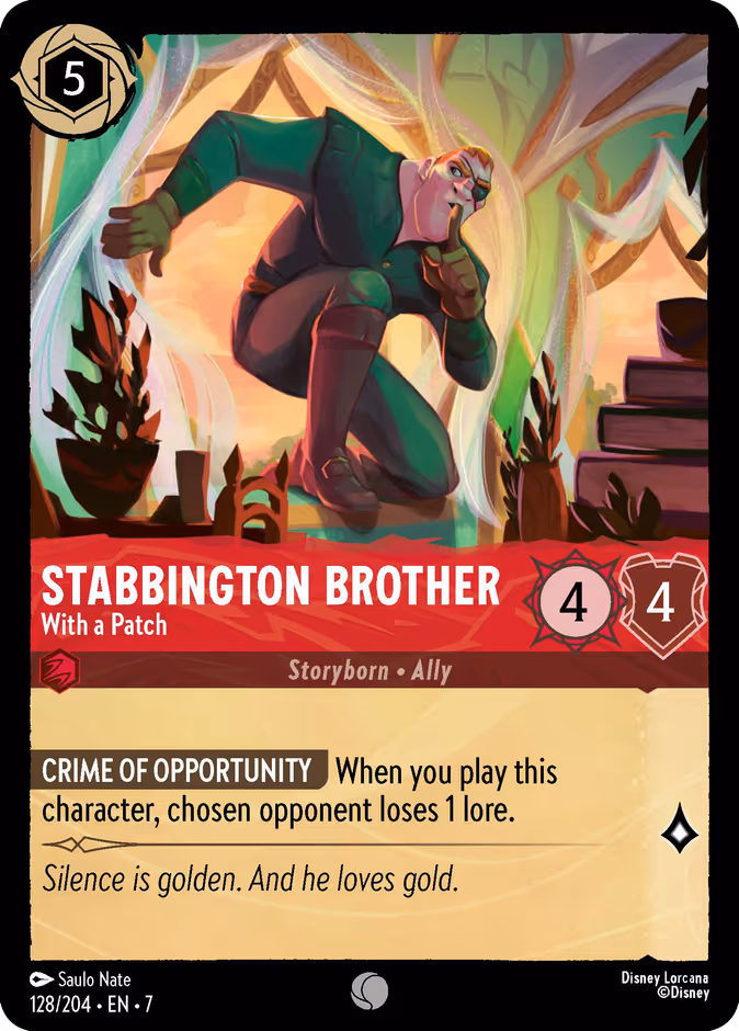 Stabbington Brother - With a Patch 7-128 Lorcana card