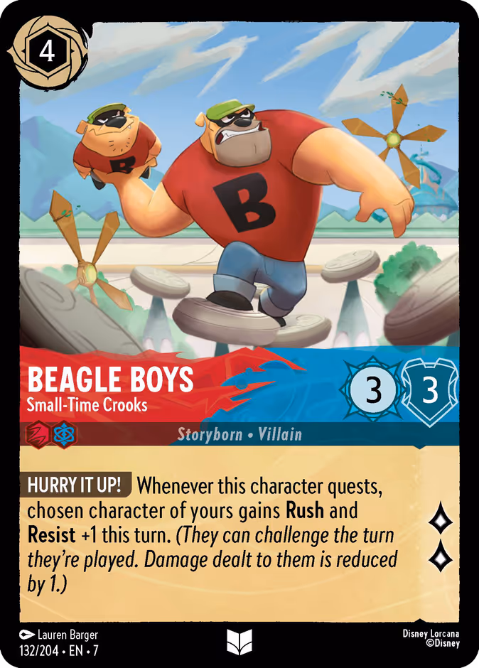 Beagle Boys - Small-Time Crooks 7-132 Lorcana card
