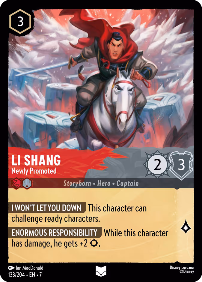 Li Shang - Newly Promoted 7-133 Lorcana card
