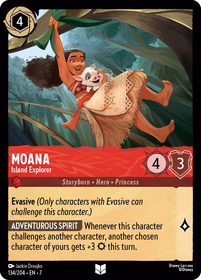 Moana - Island Explorer 7-134 Lorcana card