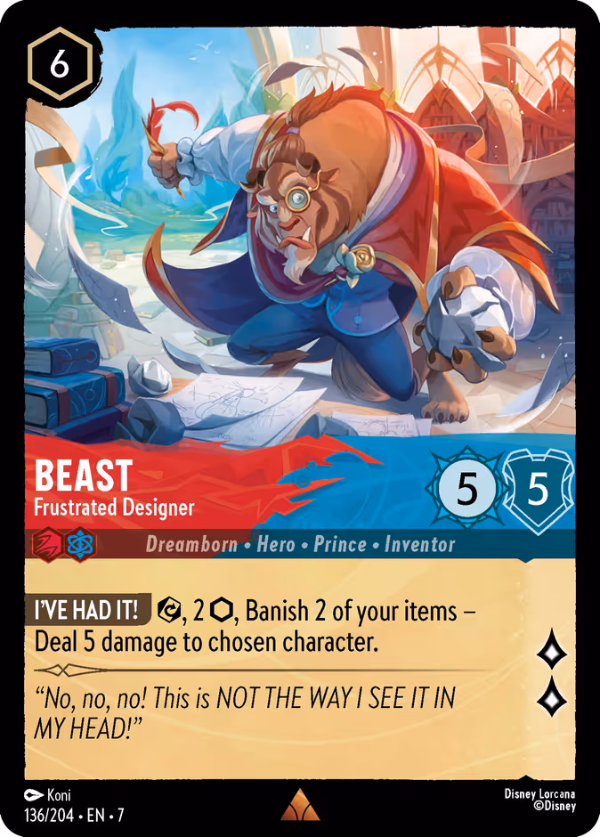 Beast - Frustrated Designer 7-136 Lorcana card