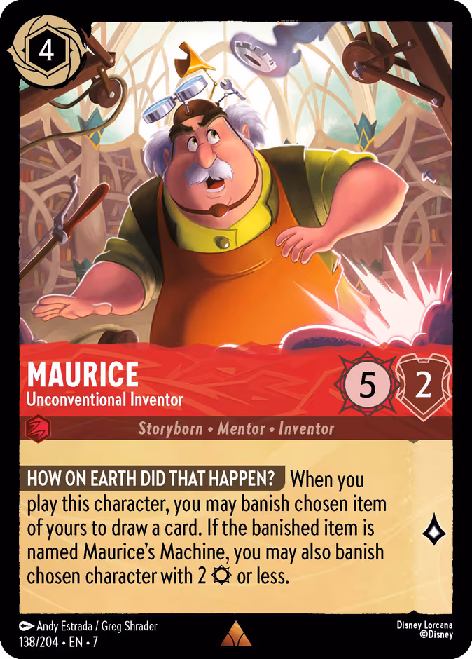 Maurice - Unconventional Inventor 7-138 Lorcana card