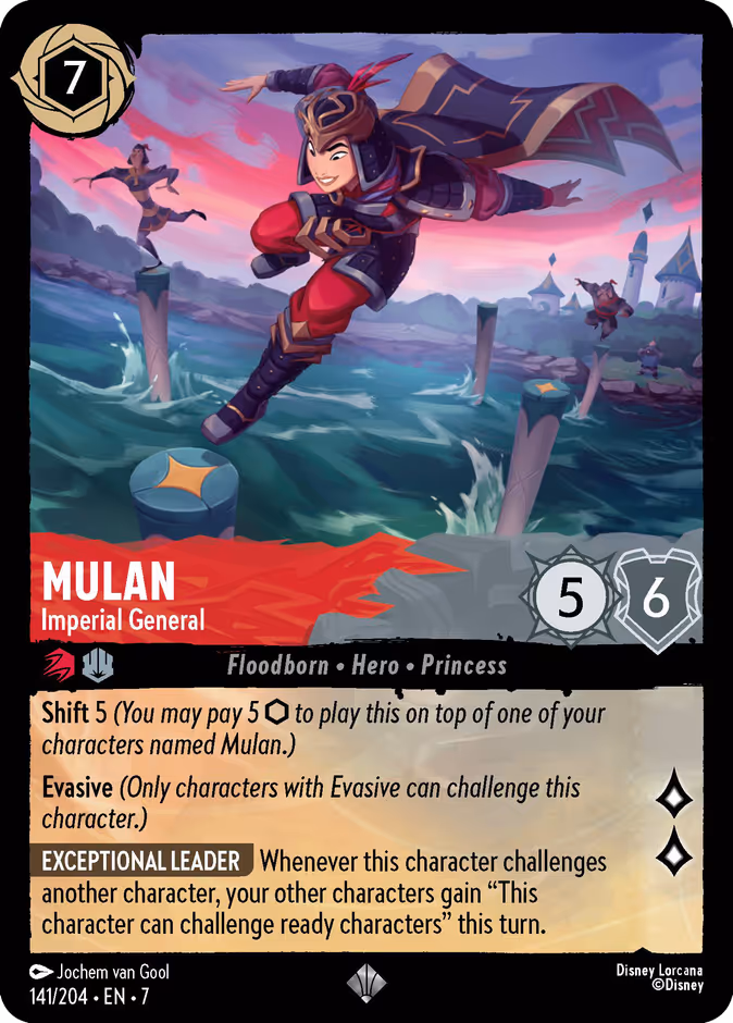 Mulan - Imperial General 7-141 Lorcana card