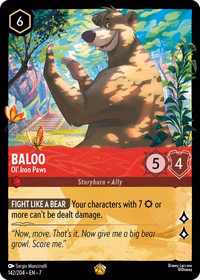 Baloo - Ol' Iron Paws 7-142 Lorcana card