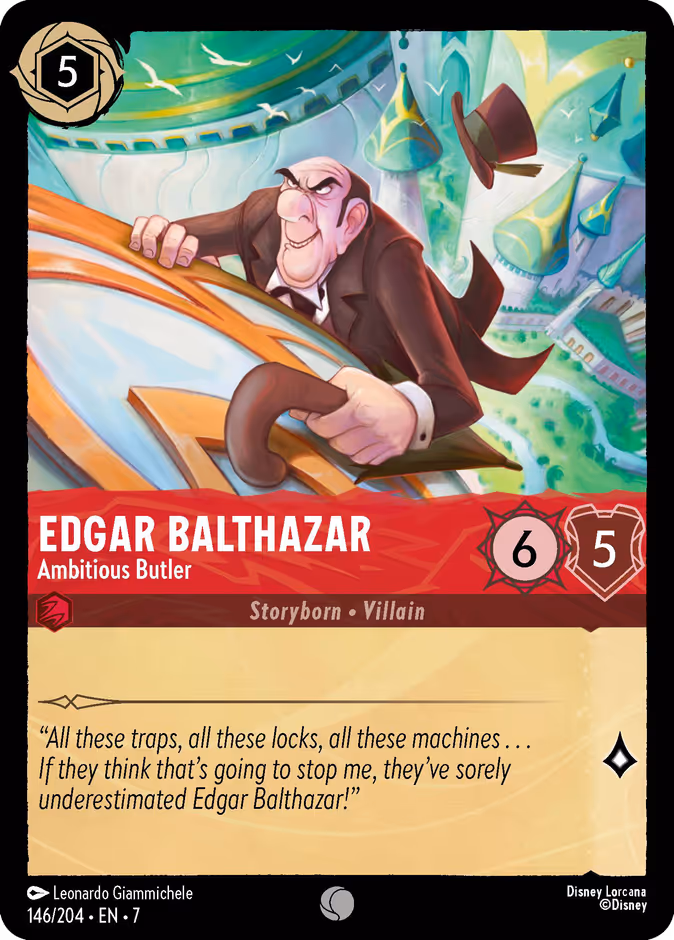 Edgar Balthazar - Ambitious Butler 7-146 Lorcana card