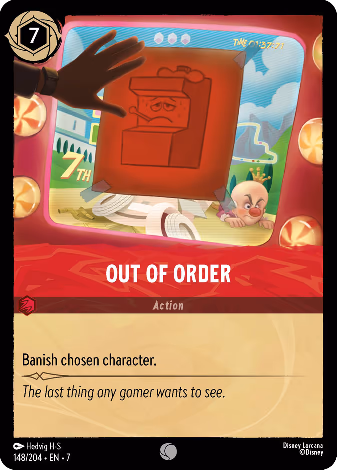 Out of Order 7-148 Lorcana card