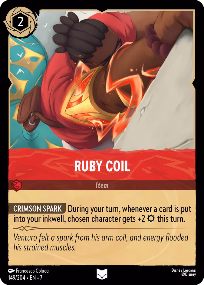 Ruby Coil 7-149 Lorcana card