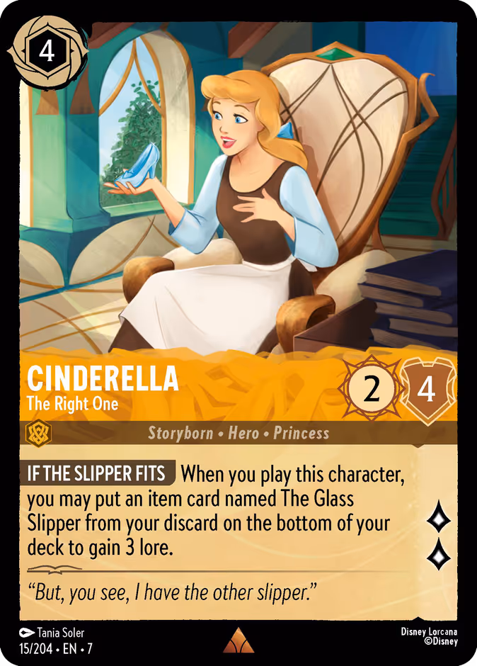 Cinderella - The Right One 7-15 Lorcana card