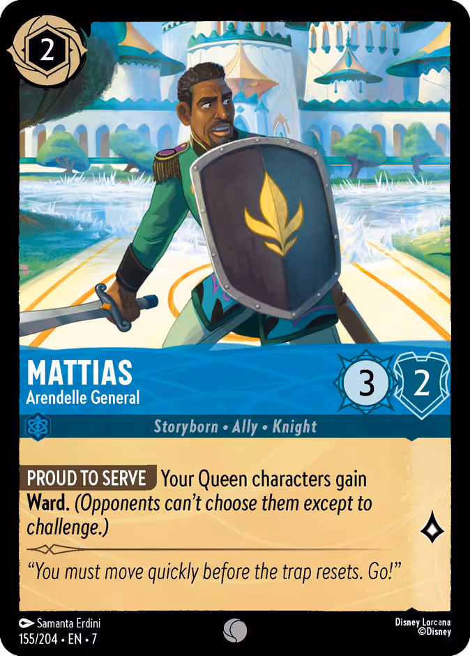 Mattias - Arendelle General 7-155 Lorcana card