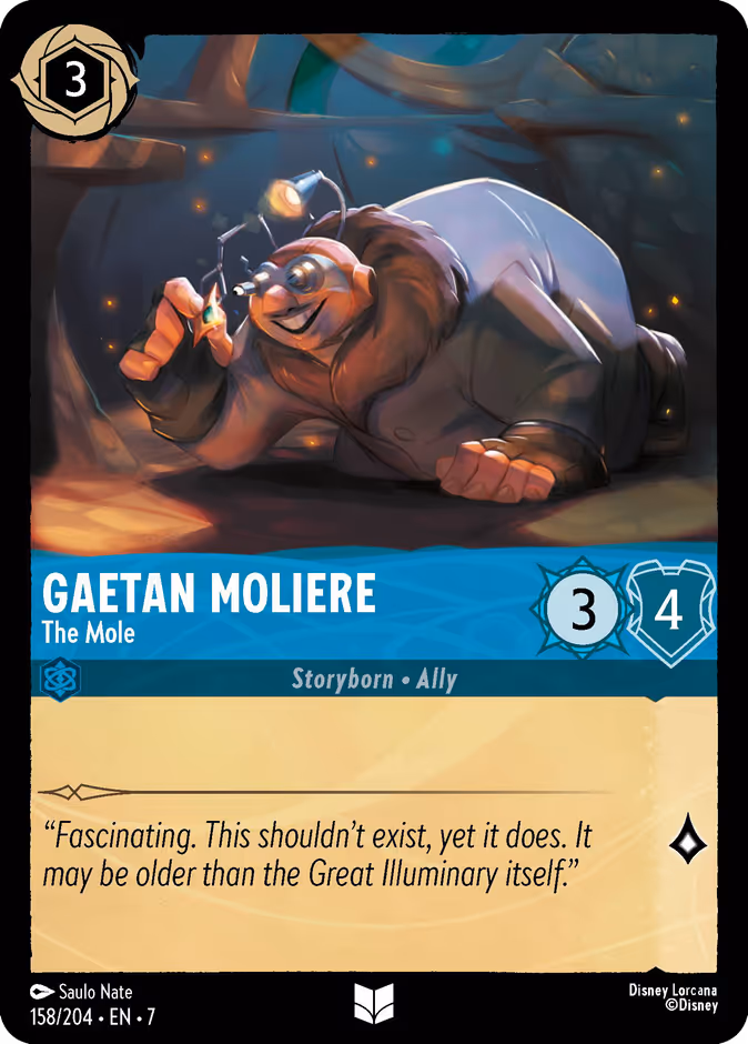 Gaetan Moliere - The Mole 7-158 Lorcana card