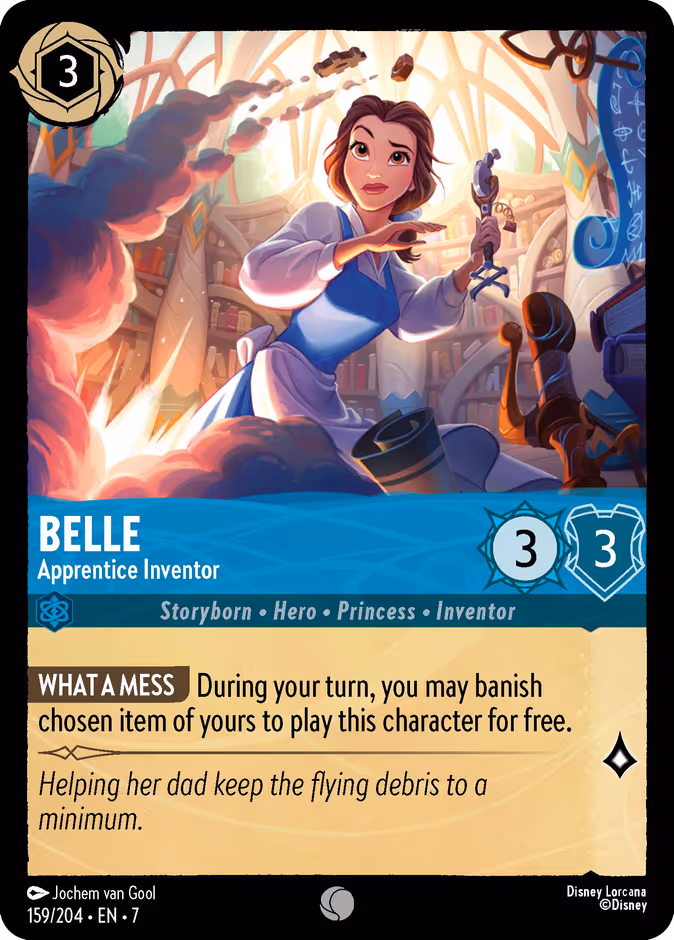 Belle - Apprentice Inventor 7-159 Lorcana card
