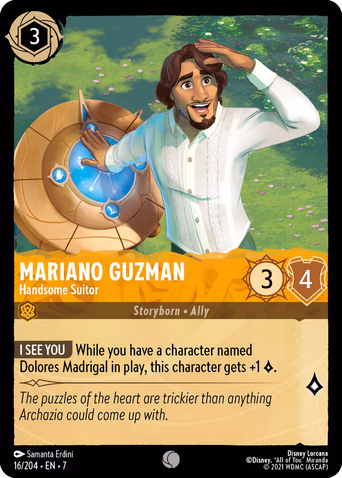 Mariano Guzman - Handsome Suitor 7-16 Lorcana card
