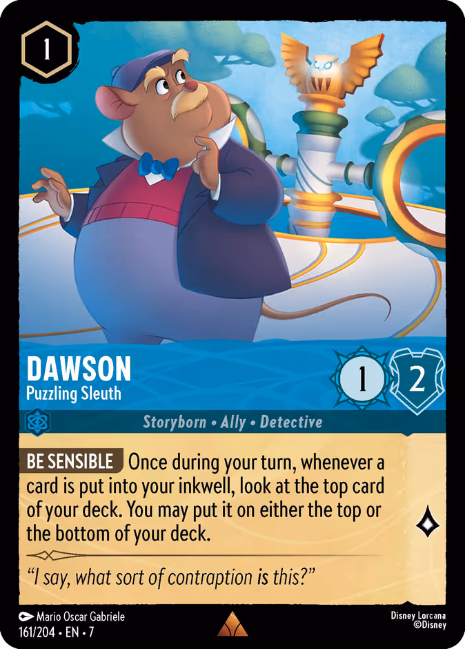 Dawson - Puzzling Sleuth 7-161 Lorcana card