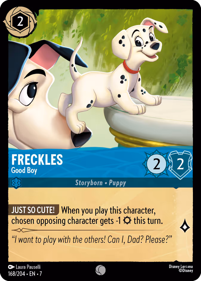 Freckles - Good Boy 7-168 Lorcana card