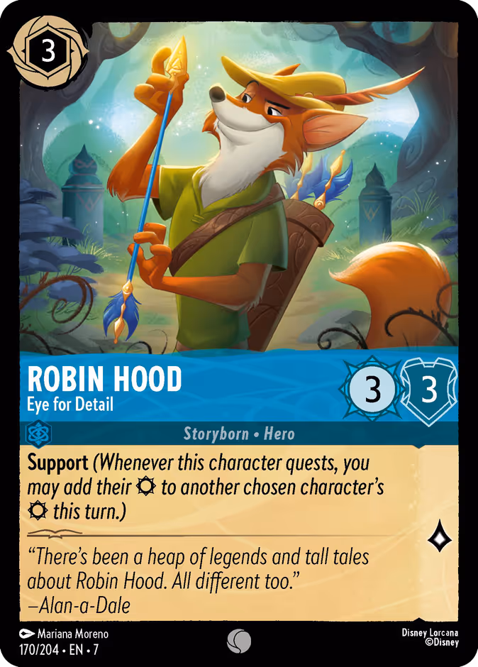 Robin Hood - Eye for Detail 7-170 Lorcana card