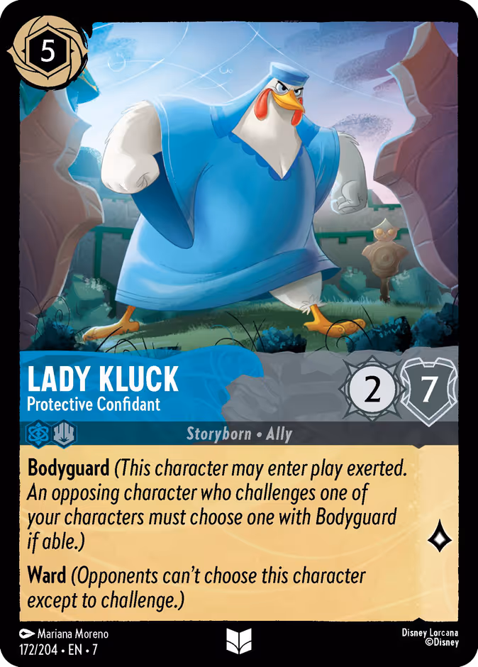 Lady Kluck - Protective Confidant 7-172 Lorcana card