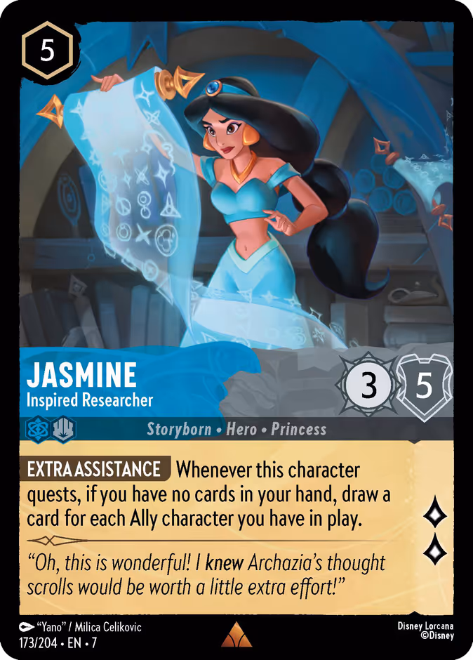 Jasmine - Inspired Researcher 7-173 Lorcana card