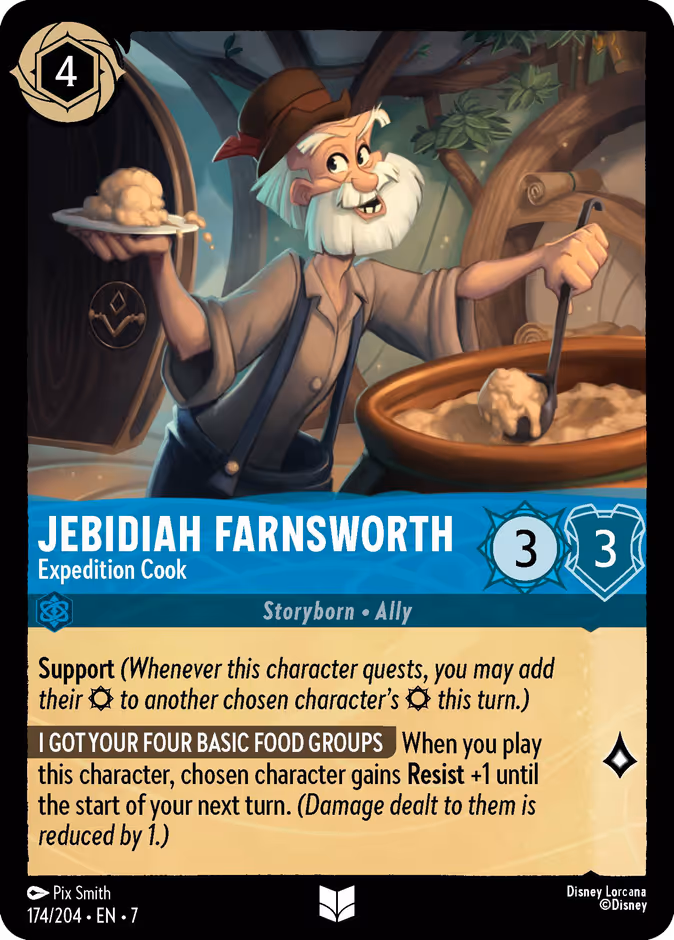 Jebidiah Farnsworth - Expedition Cook 7-174 Lorcana card