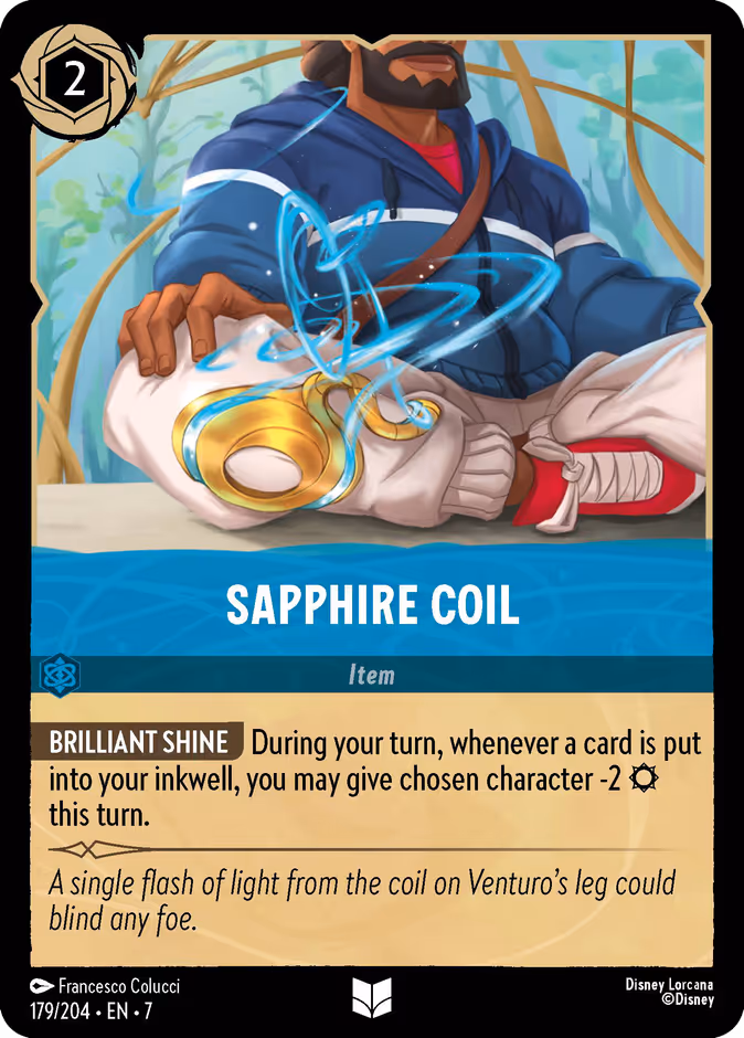 Sapphire Coil 7-179 Lorcana card