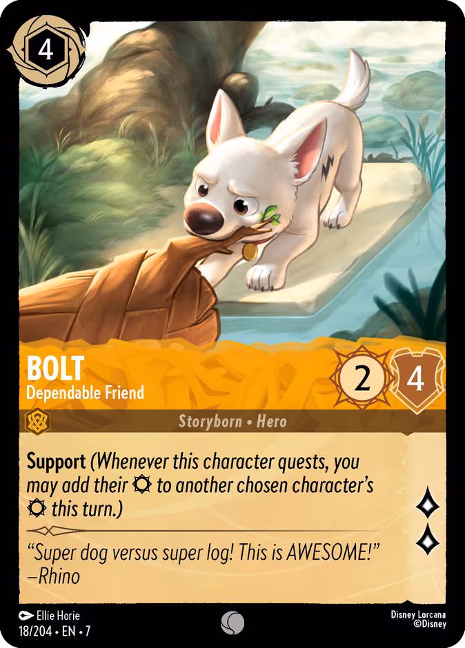 Bolt - Dependable Friend 7-18 Lorcana card