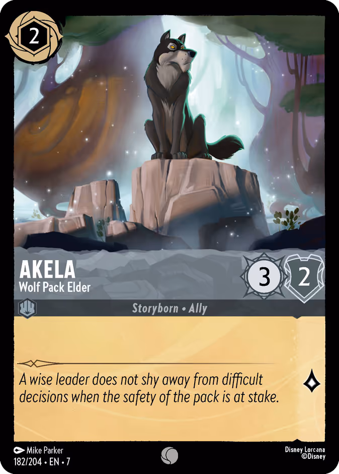 Akela - Wolf Pack Elder 7-182 Lorcana card