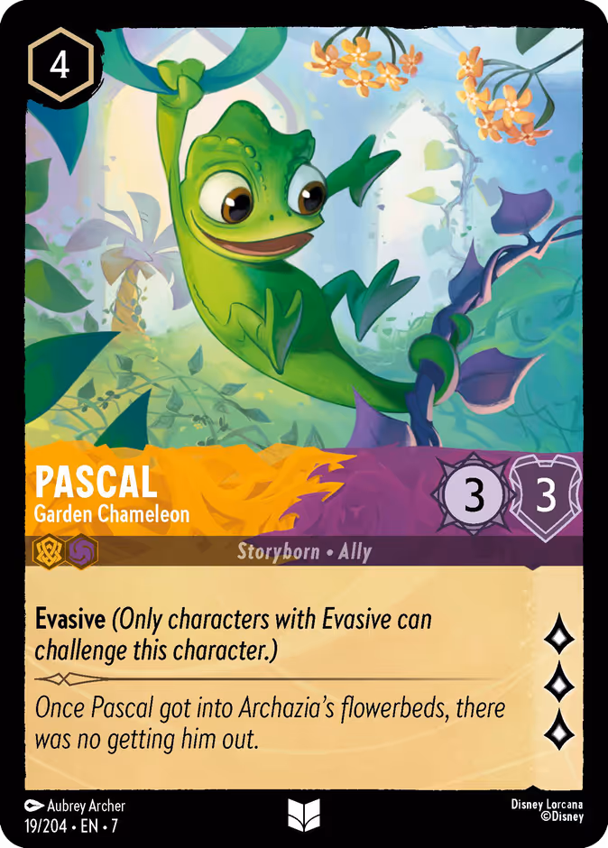 Pascal - Garden Chameleon 7-19 Lorcana card