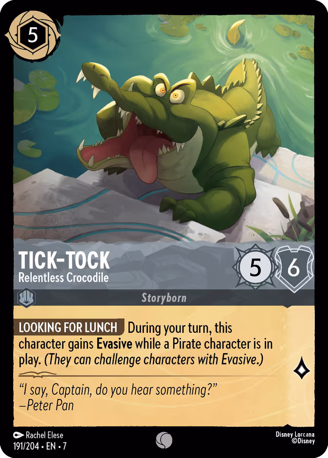 Tick-Tock - Relentless Crocodile 7-191 Lorcana card
