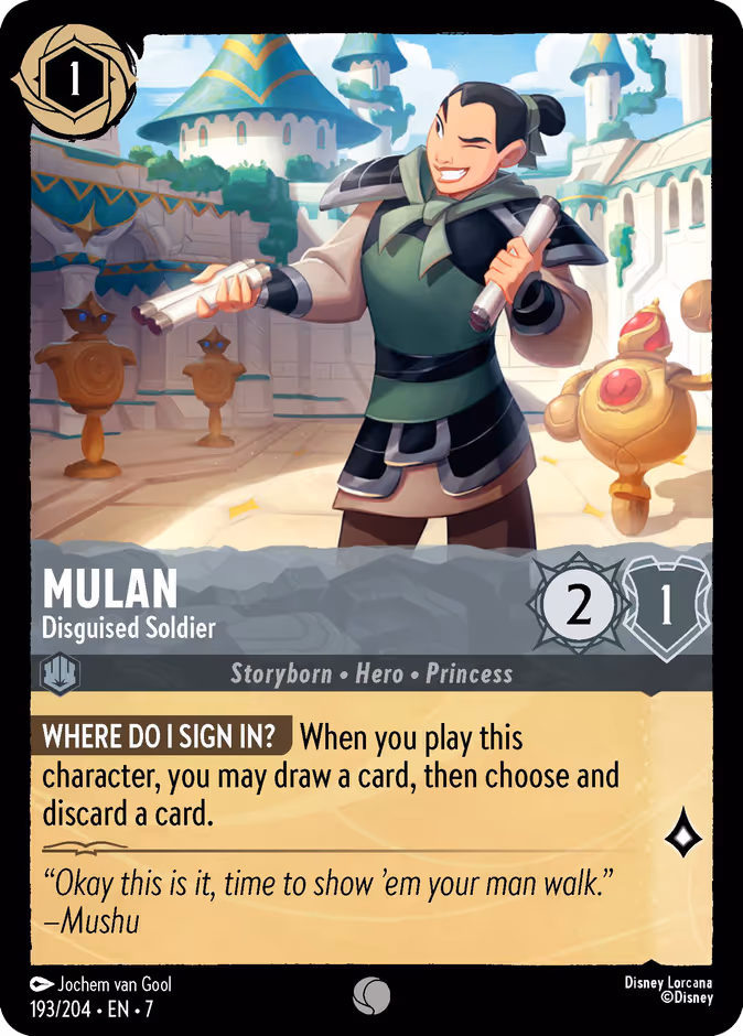 Mulan - Disguised Soldier 7-193 Lorcana card
