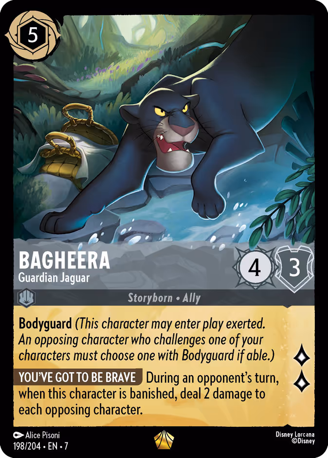 Bagheera - Guardian Jaguar 7-198 Lorcana card