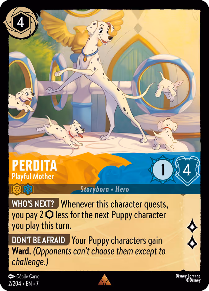 Perdita - Playful Mother 7-2 Lorcana card