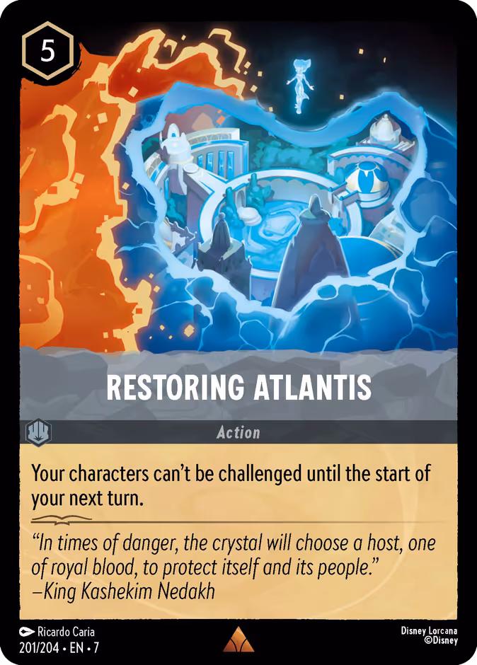 Restoring Atlantis 7-201 Lorcana card