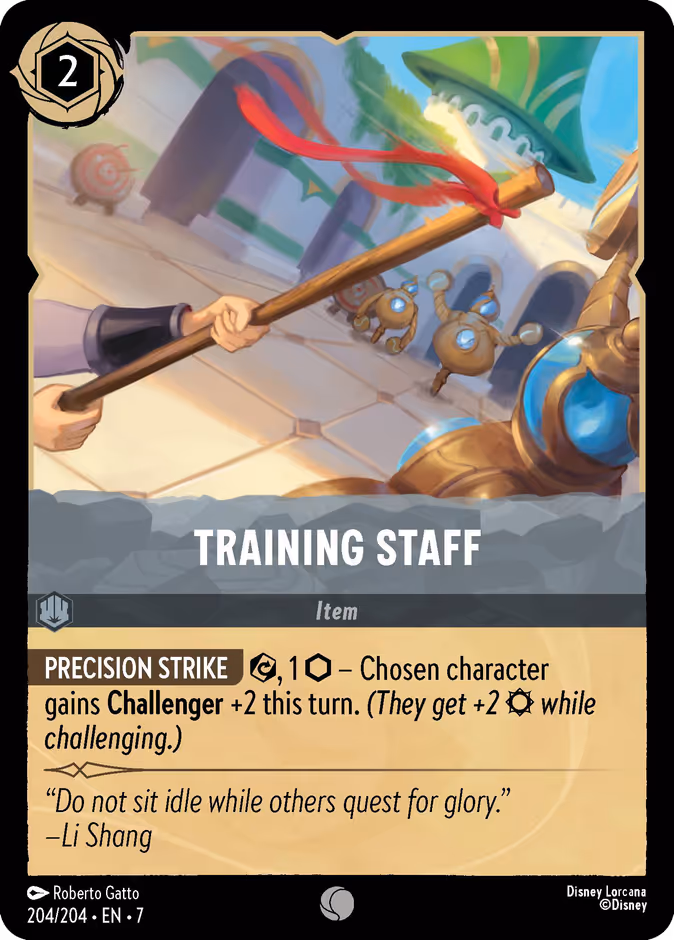 Training Staff 7-204 Lorcana card