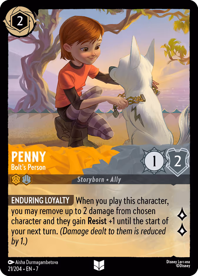 Penny - Bolt's Person 7-21 Lorcana card