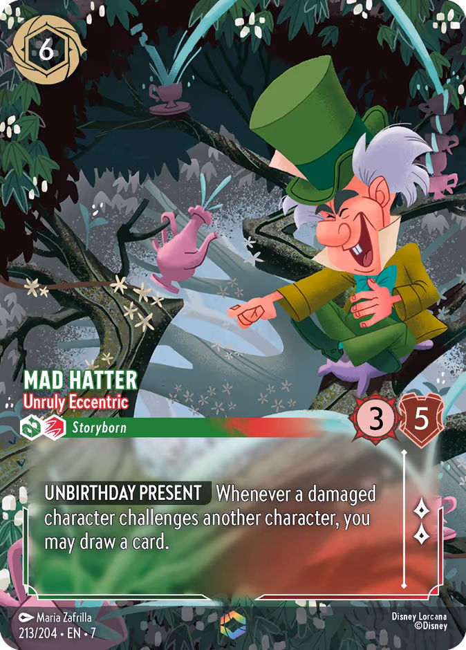 Mad Hatter - Unruly Eccentric 7-213 Lorcana card