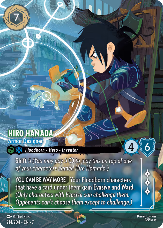 Hiro Hamada - Armor Designer 7-214 Lorcana card