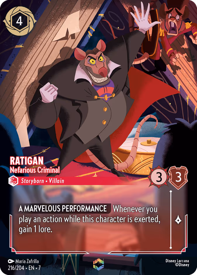 Ratigan - Nefarious Criminal 7-216 Lorcana card