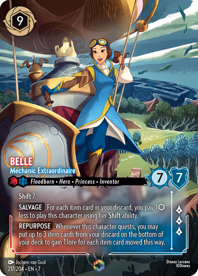 Belle - Mechanic Extraordinaire 7-217 Lorcana card
