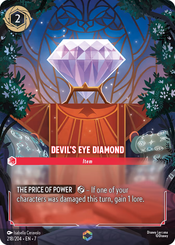 Devil's Eye Diamond 7-218 Lorcana card