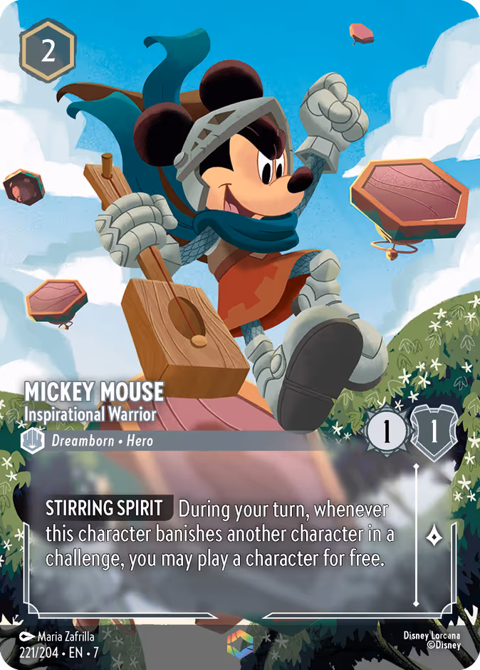 Mickey Mouse - Inspirational Warrior 7-221 Lorcana card