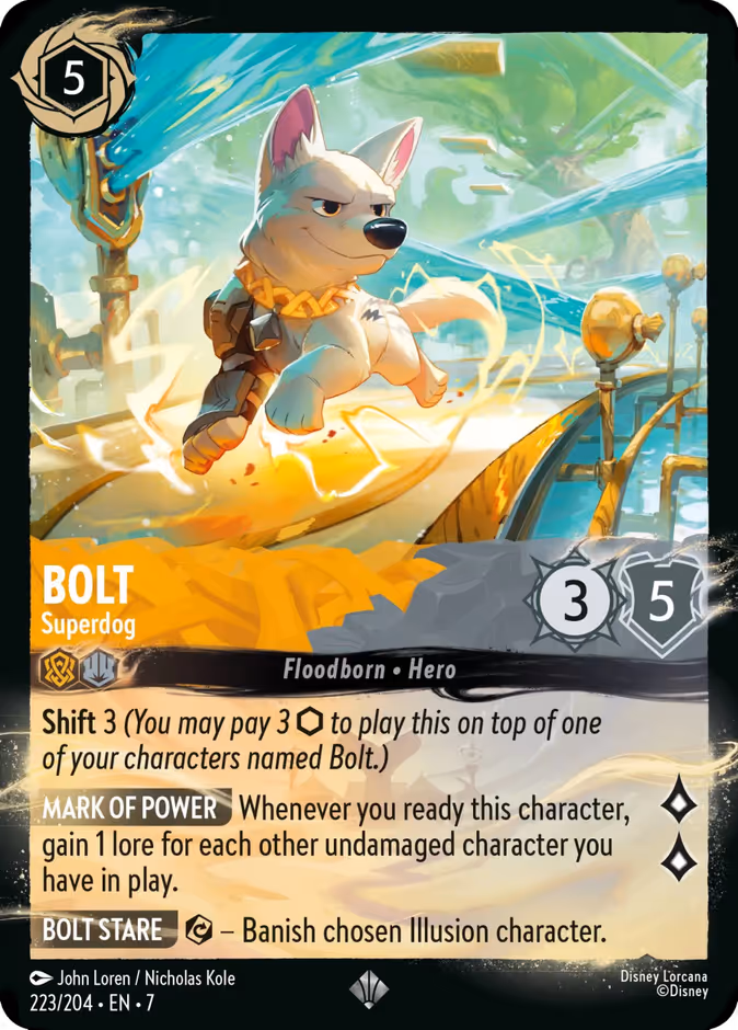 Bolt - Superdog 7-223 Lorcana card