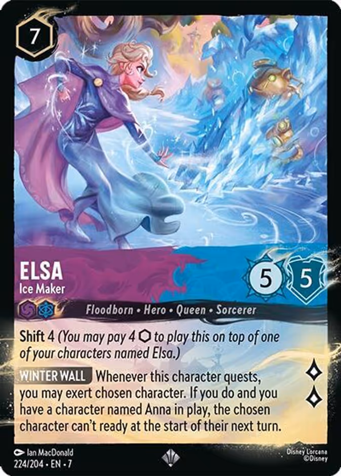 Elsa - Ice Maker 7-224 Lorcana card