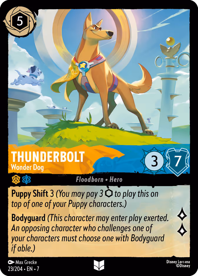 Thunderbolt - Wonder Dog 7-23 Lorcana card