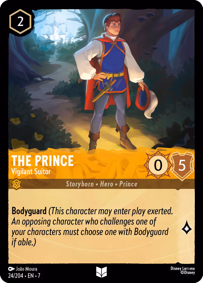 The Prince - Vigilant Suitor 7-24 Lorcana card