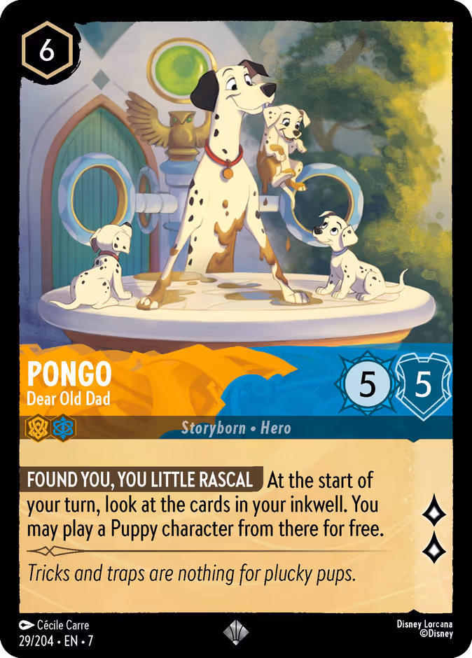 Pongo - Dear Old Dad 7-29 Lorcana card