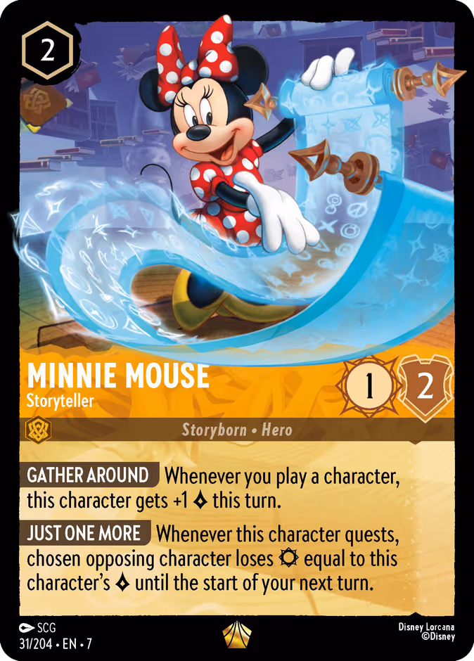 Minnie Mouse - Storyteller 7-31 Lorcana card