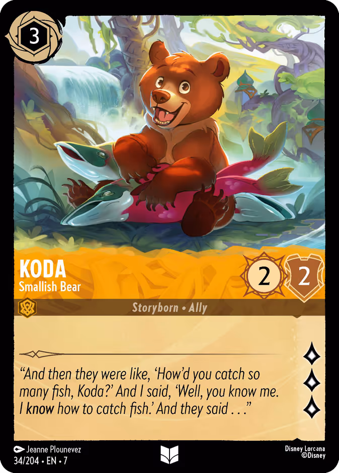 Koda - Smallish Bear 7-34 Lorcana card