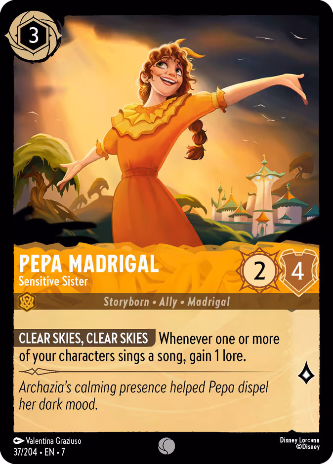 Pepa Madrigal - Sensitive Sister 7-37 Lorcana card