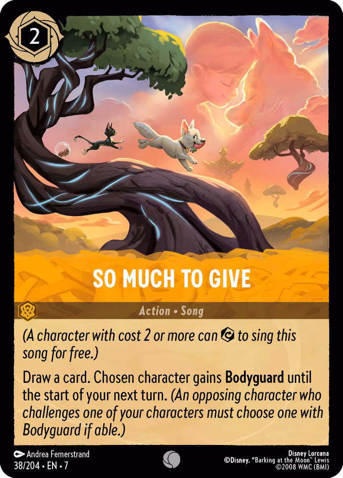 So Much to Give 7-38 Lorcana card
